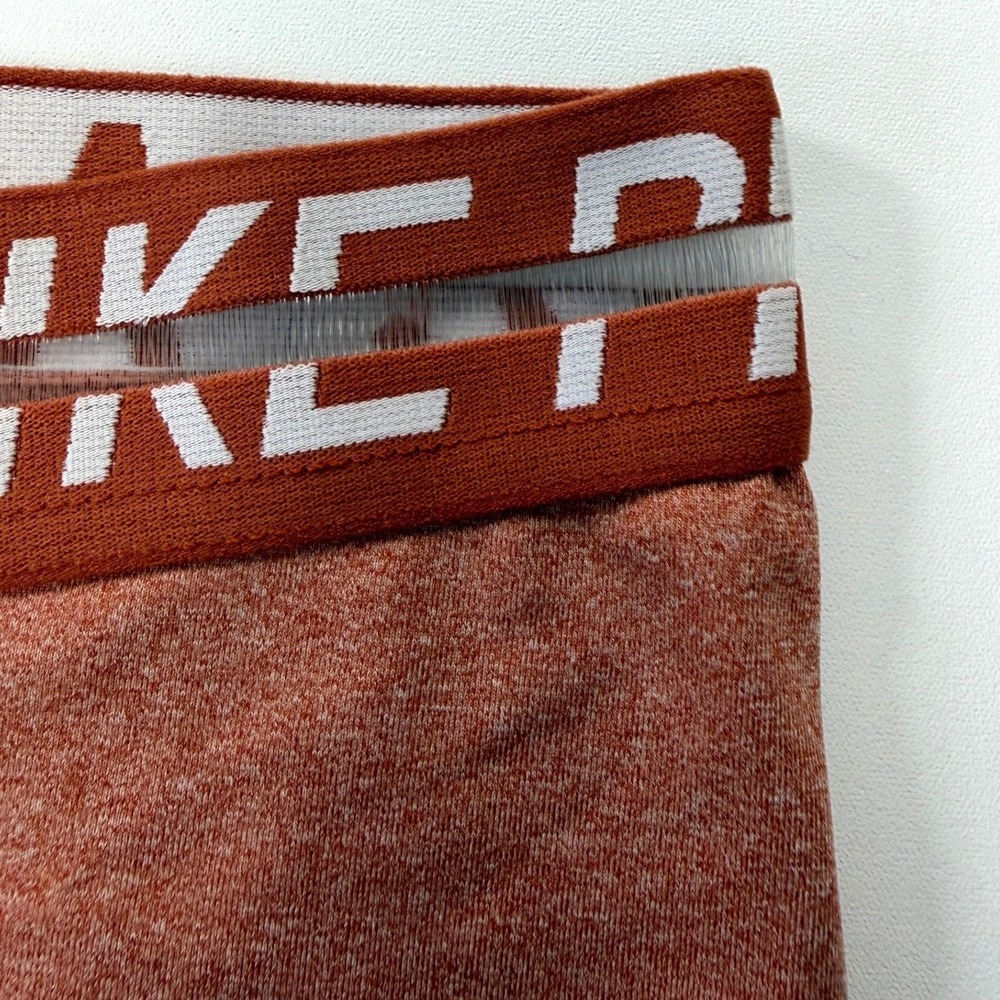 Nike Pro Training Shorts Womens Medium Burnt Orange Heather Compression - Picture 6 of 13